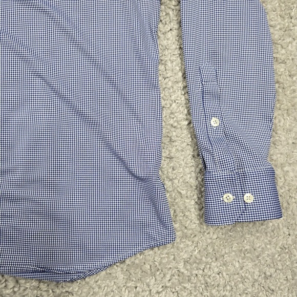 Mizzen Main Shirt Mens‎ XL Blue Check Spinnaker Trim Fit Stretch Long Sleeve - Picture 3 of 12